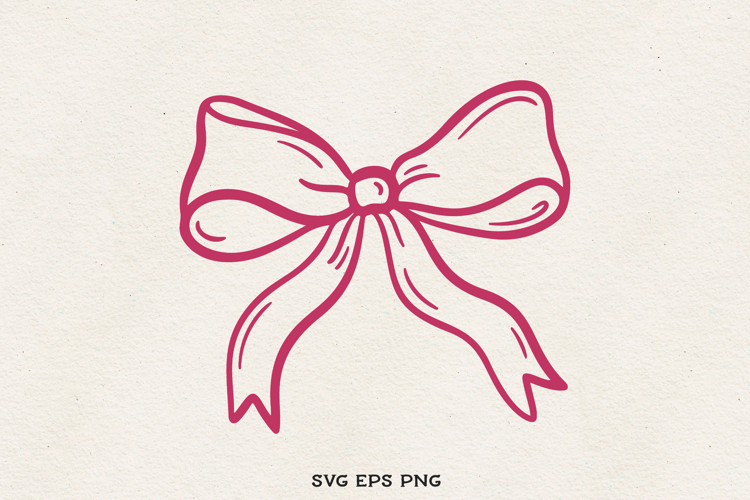 Bow Clipart SVG PNG EPS | Coquette Ribbon Illustration