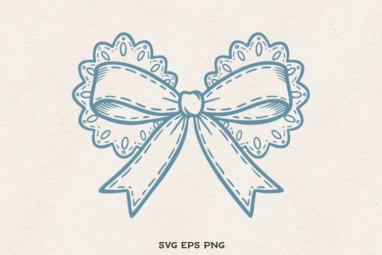 Bow Clipart SVG PNG EPS | Coquette Ribbon Illustration