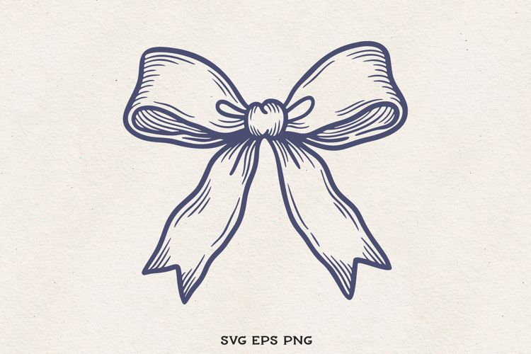 Bow Clipart SVG PNG EPS | Coquette Ribbon Illustration
