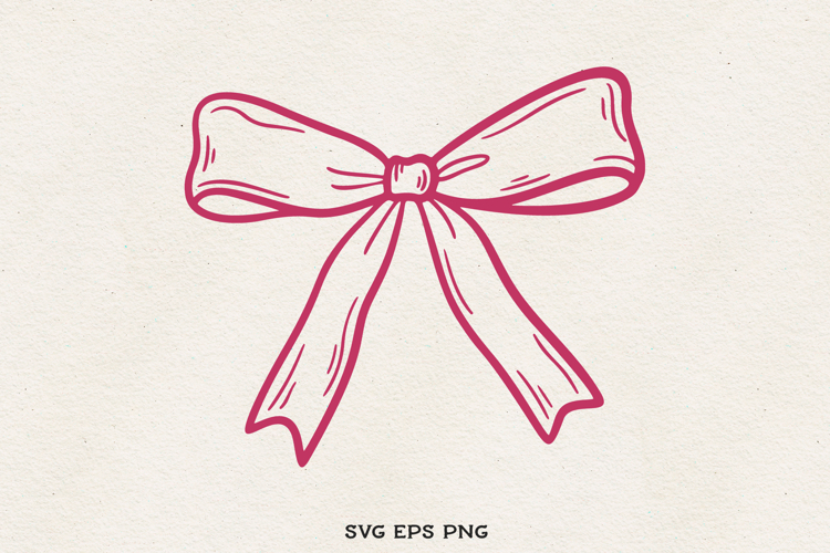 Bow Clipart SVG PNG EPS | Coquette Ribbon Illustration