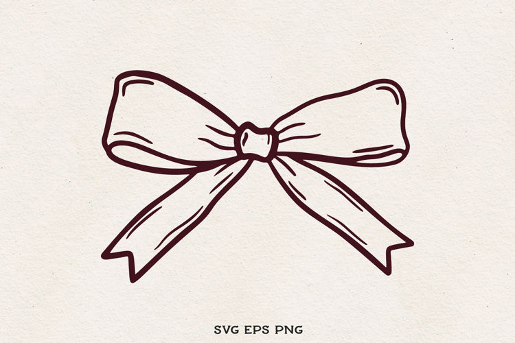 Bow Clipart SVG PNG EPS | Coquette Ribbon Illustration