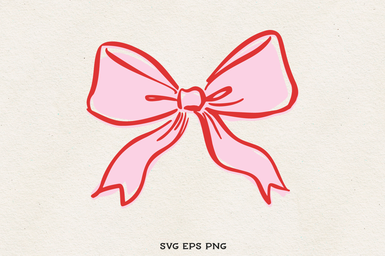 Bow Clipart SVG PNG EPS | Coquette Ribbon Illustration
