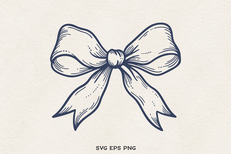Bow Clipart SVG PNG EPS | Coquette Ribbon Illustration