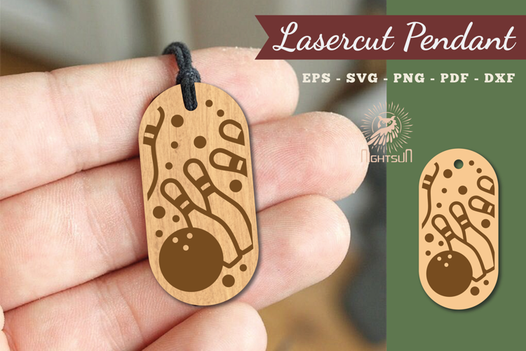 Bowling Lasercut Pendant