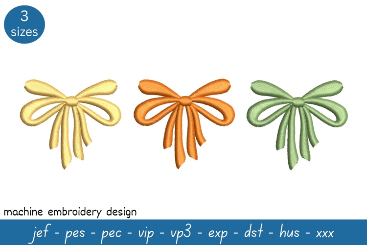Bow - Autumn Embroidery Design - Machine Embroidery