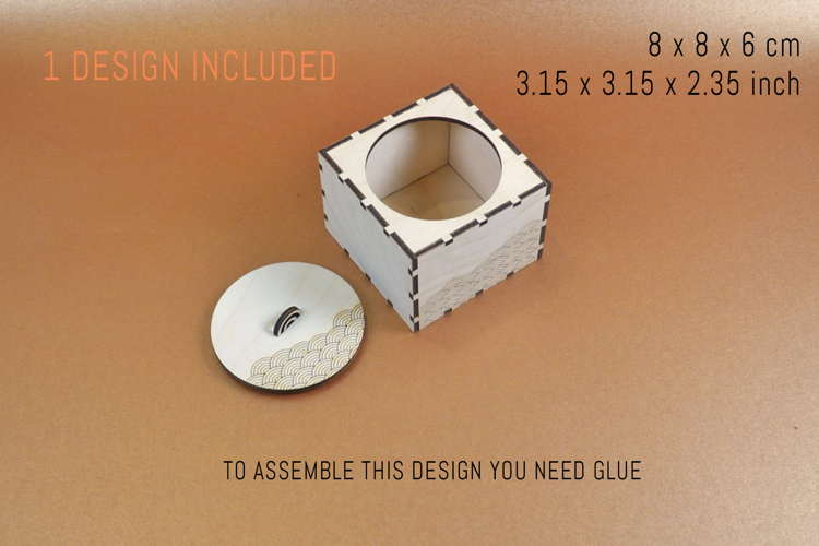 Box Deco Square Vector File 4 Laser Cutter.