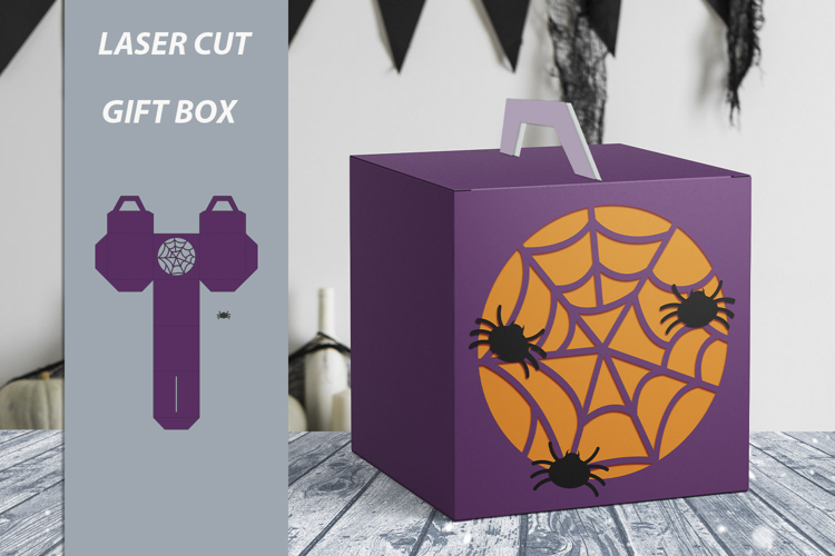 Halloween treat box, Halloween laser cut gift box