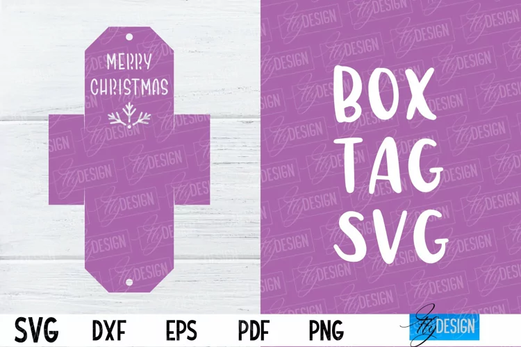 Box Tag SVG | Box Tag Paper Cut Design | SVG File