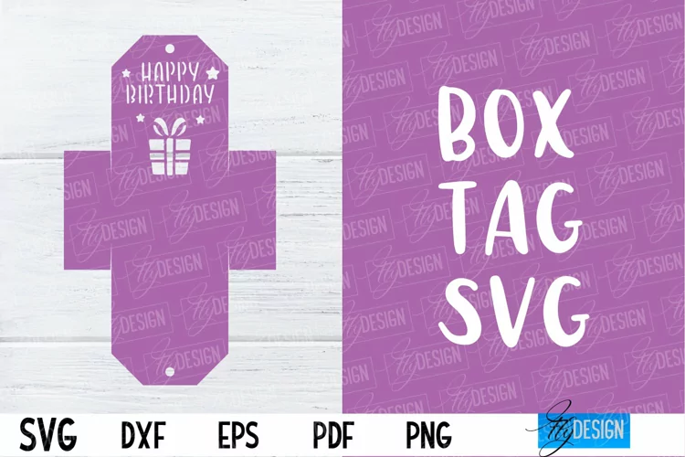 Box Tag SVG | Box Tag Paper Cut Design | SVG File