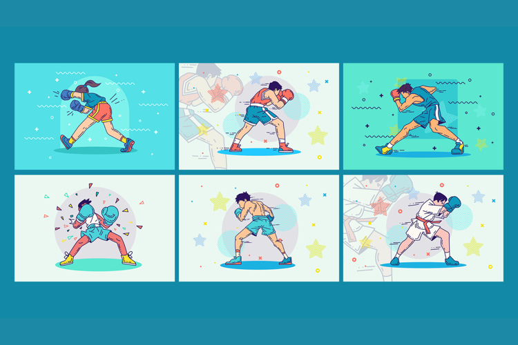 Boxing Defense Training Illustrations