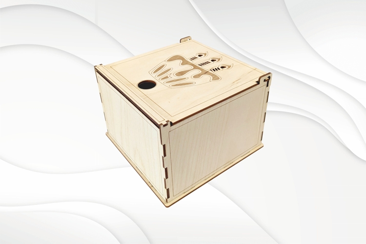 Gift box locking lid, svg dxf files, vector laser design.