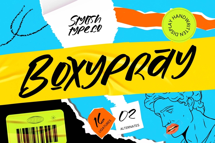 Boxypray - Display Handwritten Font