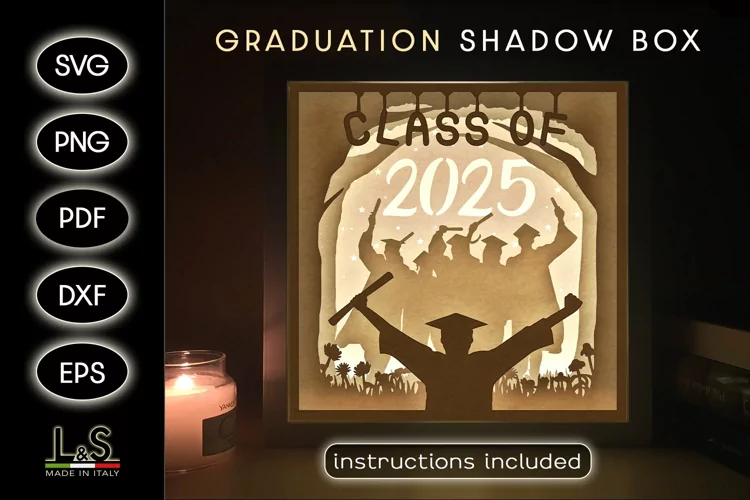 Graduation Shadow Box | Lightbox Template