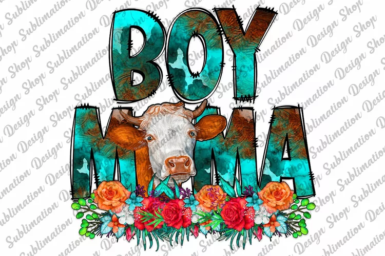 Boy Mama Sublimation - Mama Sublimation -Cow Sublimation