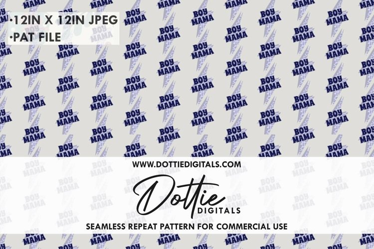 Boy Mama Repeat Seamless Pattern - Digital Paper, JPG, PAT