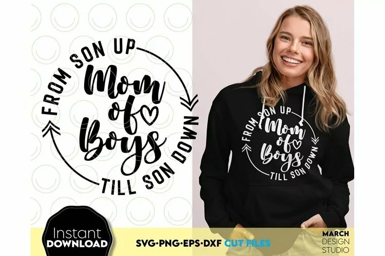 Mom of Boys Svg Png - Mother Day Shirt SVG - Boy Mom SVG