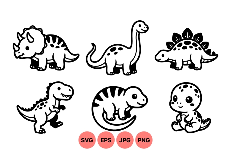 Cute dinosaur clipart