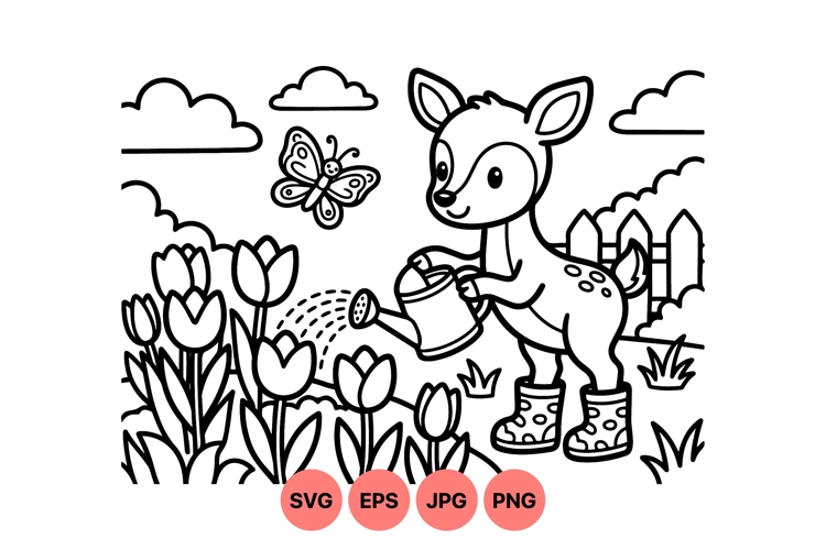 Flower Garden Clipart Image 16