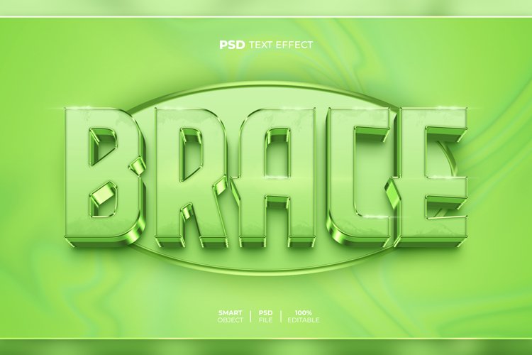 Brace 3D editable text effect example image 1