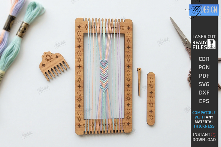 Bracelet and Bookmark Weaving Loom Laser Cut | Crafting SVG