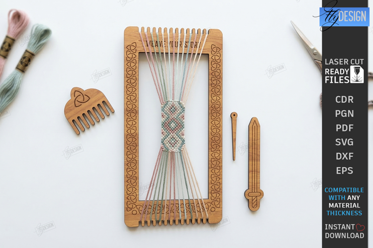 Bracelet and Bookmark Weaving Loom Laser Cut | Crafting SVG