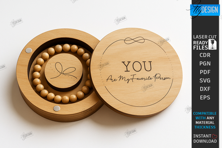 Bracelet Gift Box Laser Cut |Bracelet Holders| Romantic SVG