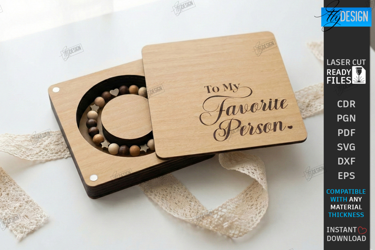 Bracelet Gift Box Laser Cut |Bracelet Holders| Romantic SVG