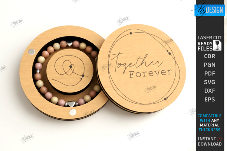 Bracelet Gift Box Laser Cut |Bracelet Holders| Romantic SVG