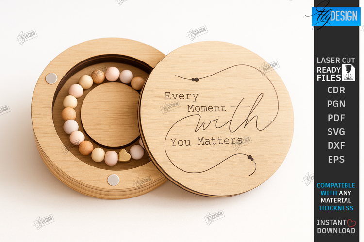 Bracelet Gift Box Laser Cut |Bracelet Holders| Romantic SVG