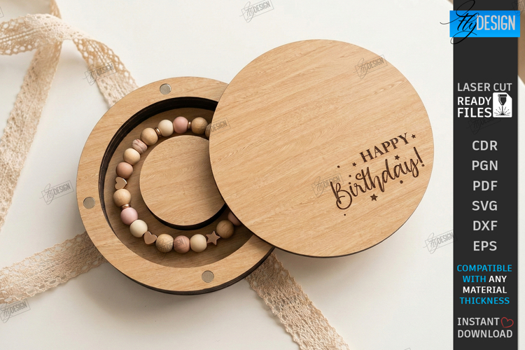 Bracelet Gift Box Laser Cut |Bracelet Holders| Romantic SVG