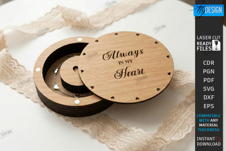 Bracelet Gift Box Laser Cut |Bracelet Holders| Romantic SVG