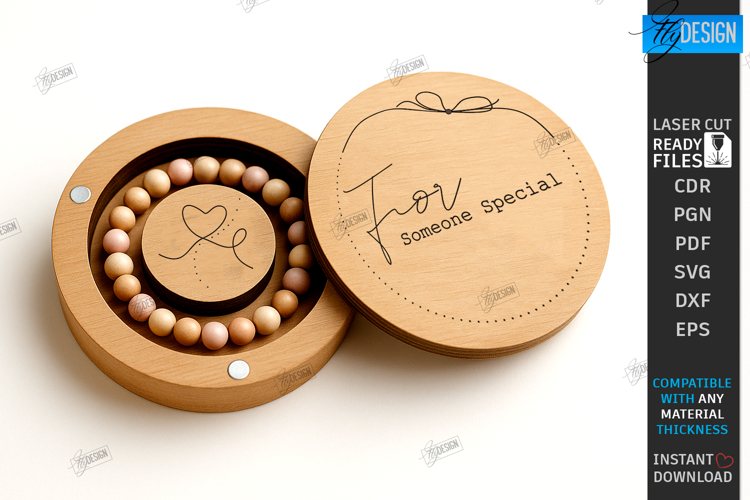 Bracelet Gift Box Laser Cut |Bracelet Holders| Romantic SVG
