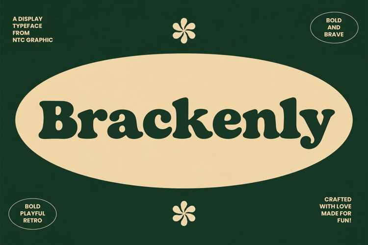 Brackenly - Retro Display Font