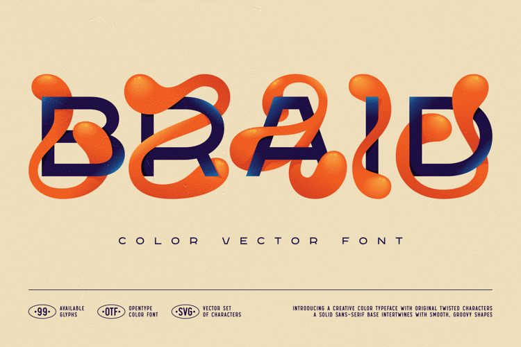 Braid - Color Vector Font
