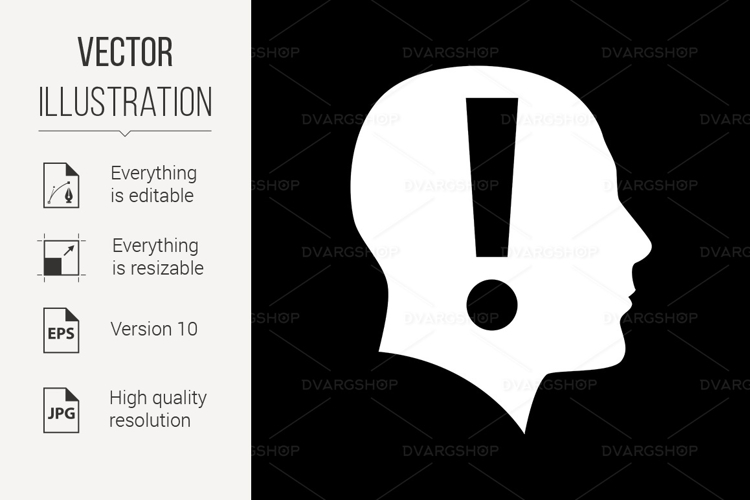 Human Head Silhouette Image 11