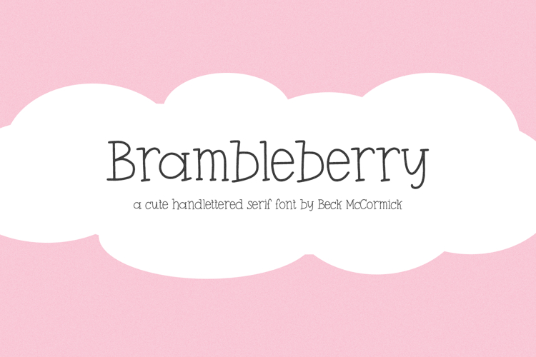 Brambleberry Serif - A Handwritten Font