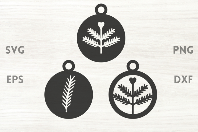 Heart Branches Ornaments SVG