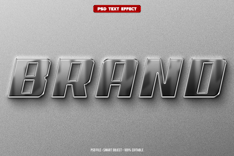 Brand 3D editable text effect