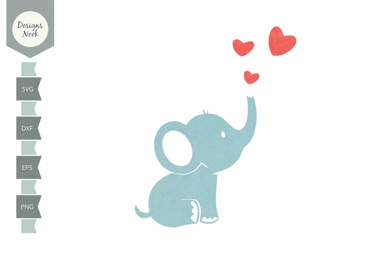 Baby elephant svg, cute elephant, baby shower cut file