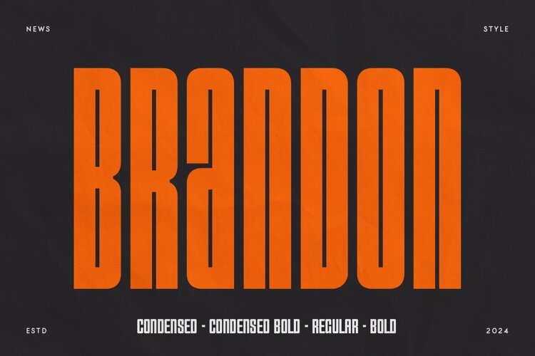 Brandon - Condensed Headline Font Family example image 1