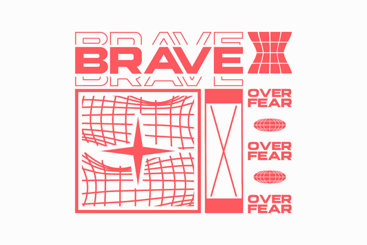 Brave Minimal Urban Typography T-shirt Design