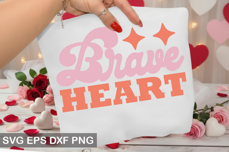 Brave Heart - Retro Valentine Day Design
