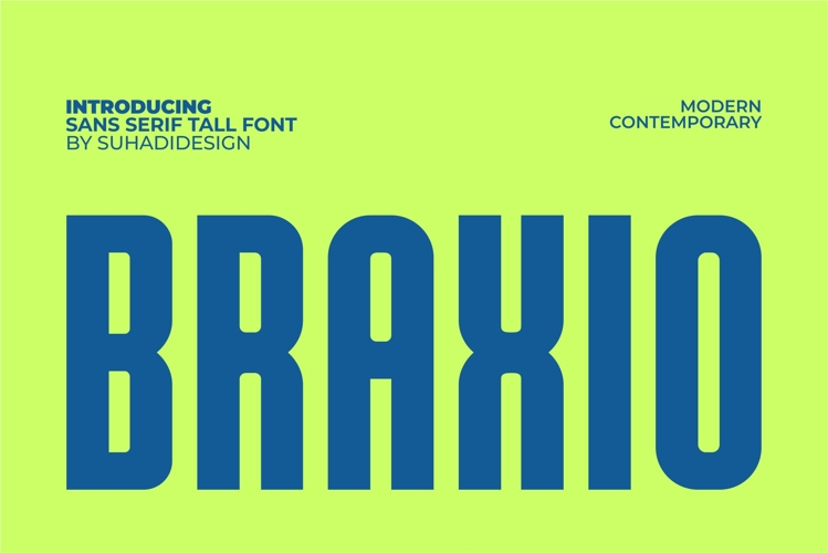 Braxio - Condensed Bold Tall Font