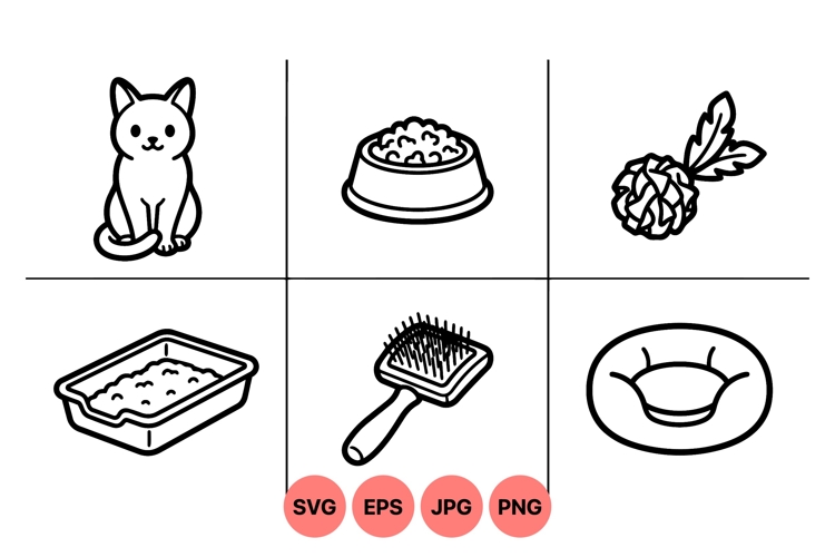 Cat Outline Svg Image 8