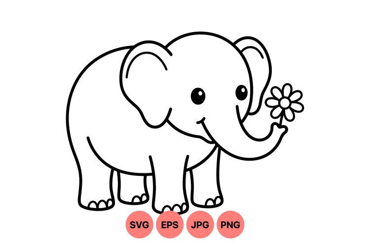 Cute Elephant Clipart