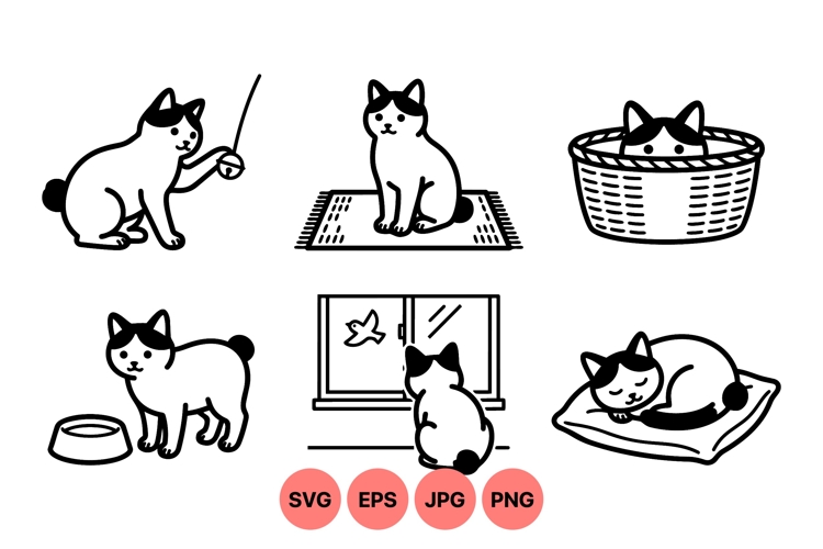 Cute Cat Clipart Image 3