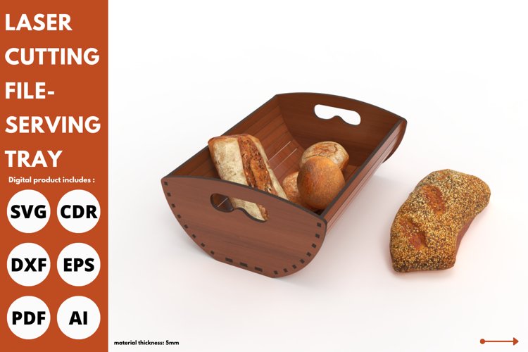 bread dish and serving dish svg for laser cut &