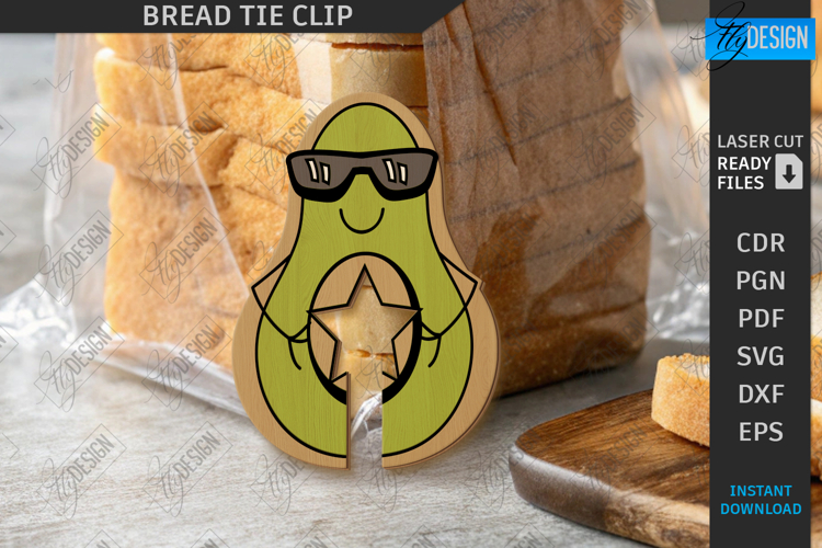 Bread Clip Laser Cut|Bread Bag Clip Holder|Funny SVG Design