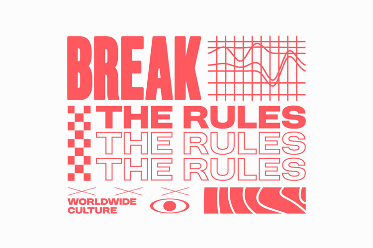 Break Minimal Urban Typography T-shirt Design