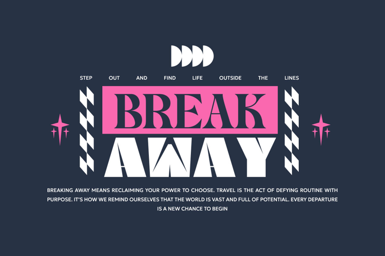 Break Away Urban Typography T-shirt Design